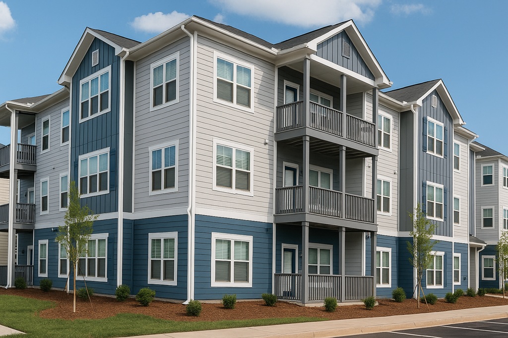 Multi-unit apartment exterior painting project
